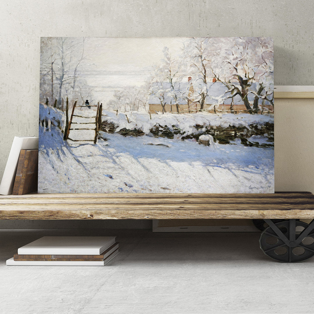 The Magpie by Claude Monet - Wrapped Canvas
