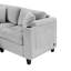 Canapé modulaire moderne en U, canapé d'angle modulaire avec porte-gobelets intégrés, espace de rangement et ports USB pour le salon-235926935