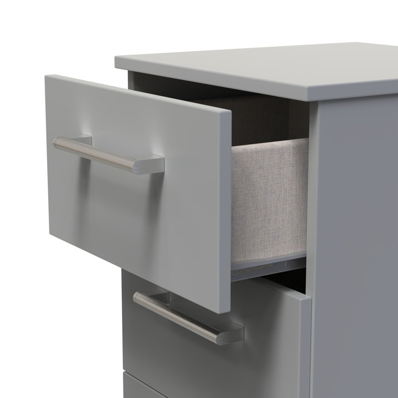 Fully Assembled Bartly 3 Piece Bedroom Set, Dusk Grey