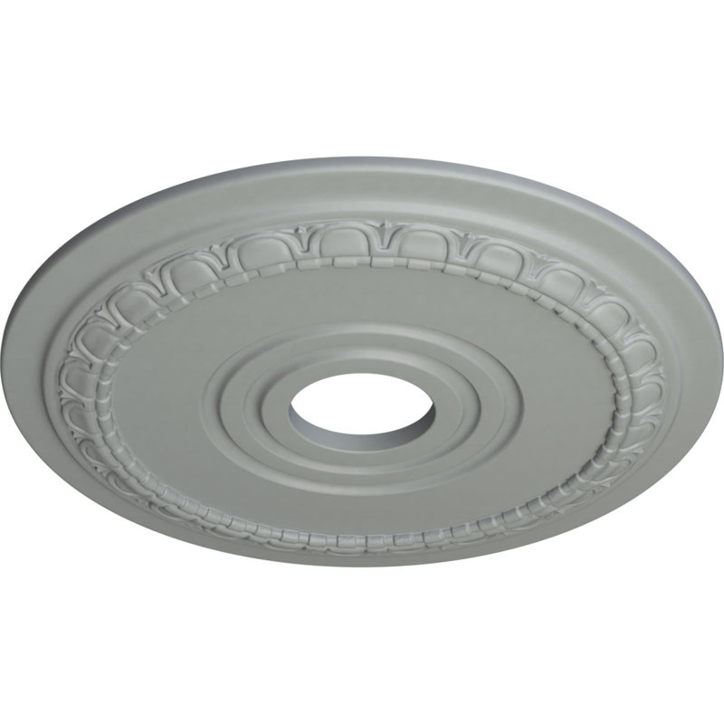 Médaillon de plafond Endurathane Munich, DE 17 1/2 po x P 3 5/8 po x P 1 po (convient aux auvents jusqu'à 5 5/8 po), apprêté en usine