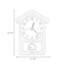 Horloge murale brune en bois massif
