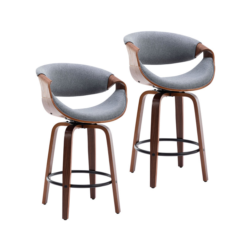 63cm Swivel Bar Stool, Drak Grey