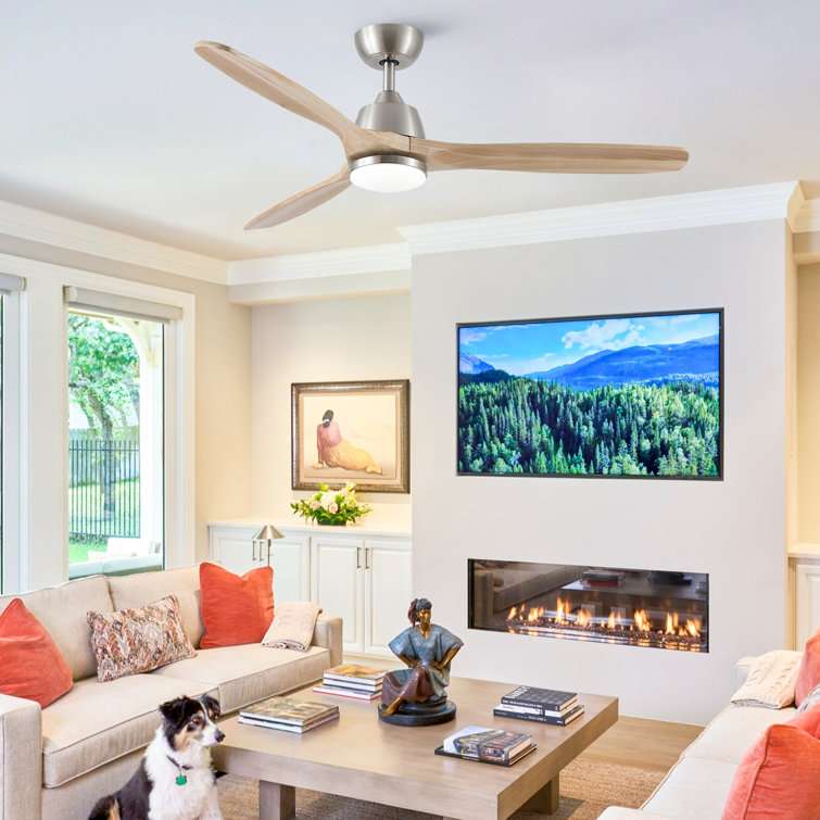 52 In. Intergrated LED Ceiling Fan Lighting with Remote Control