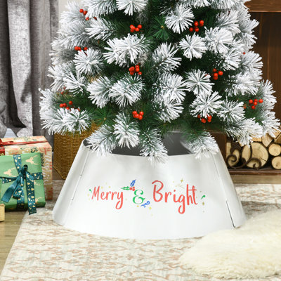 Metal Christmas Tree Collar, For Holiday Home Decor, Hides Tree Stand, No Cloth Rearranging (unlike Fabric Skirts), Steel With Electrophoretic+powder Coating, Durable