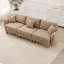Canapé 3 places Boucle avec accoudoirs distinctifs en forme de coquillage, pieds cylindriques recouverts de tissu-75653609