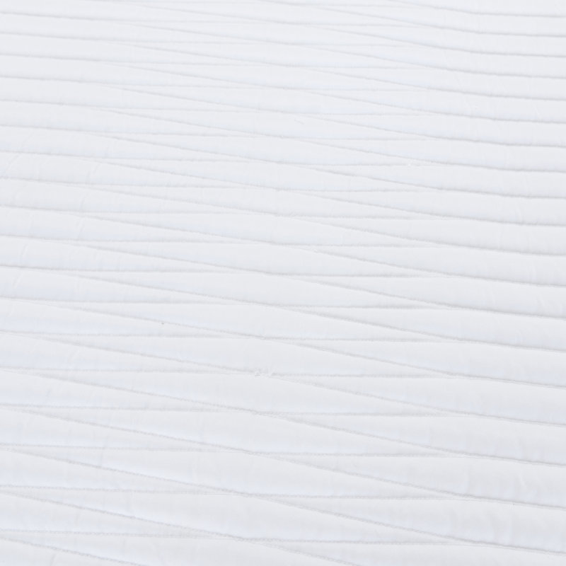 Ensemble de courtepointe réversible 100% polyester 3 pièces , Grand, Blanc