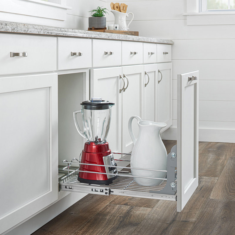 Rev-A-Shelf Kitchen Pull Out Shelf Organizer, 8.5" x 18", 5WB1-0918CR-1 (3 Pack)