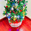 Arbre de Noël artificiel avec lumières DEL écoénergétiques, y compris jupes d'arbre suspendues et garde-corps-1763182194