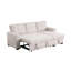 Canapé-lit modulaire réversible en tissu tissé l 84,5 po Lucca II-1501030296