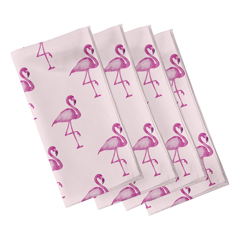 Josefien Polyester Animals/Nature Square Napkin, Pink