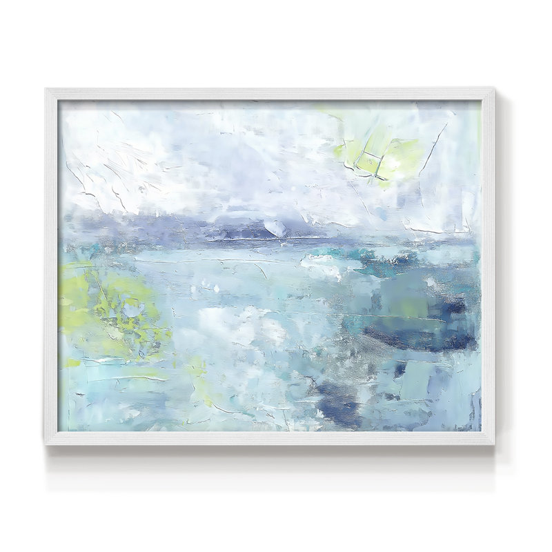 Abstrait, série Lxxi, reproduction encadrée, H 11 po x l 14 po, Blanc