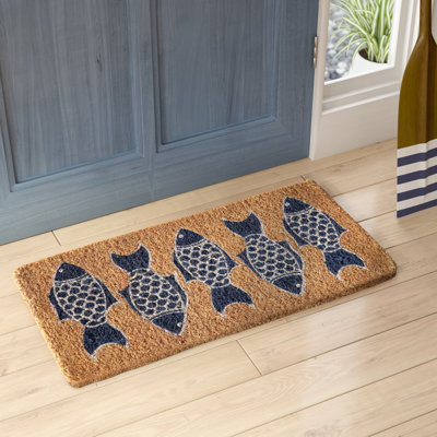 Tapis de porte d'extérieur Augusta Fish 32 po x 16 po