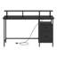 Daimar Metal Base Computer Desk with Power Outlet-936210591-936210585