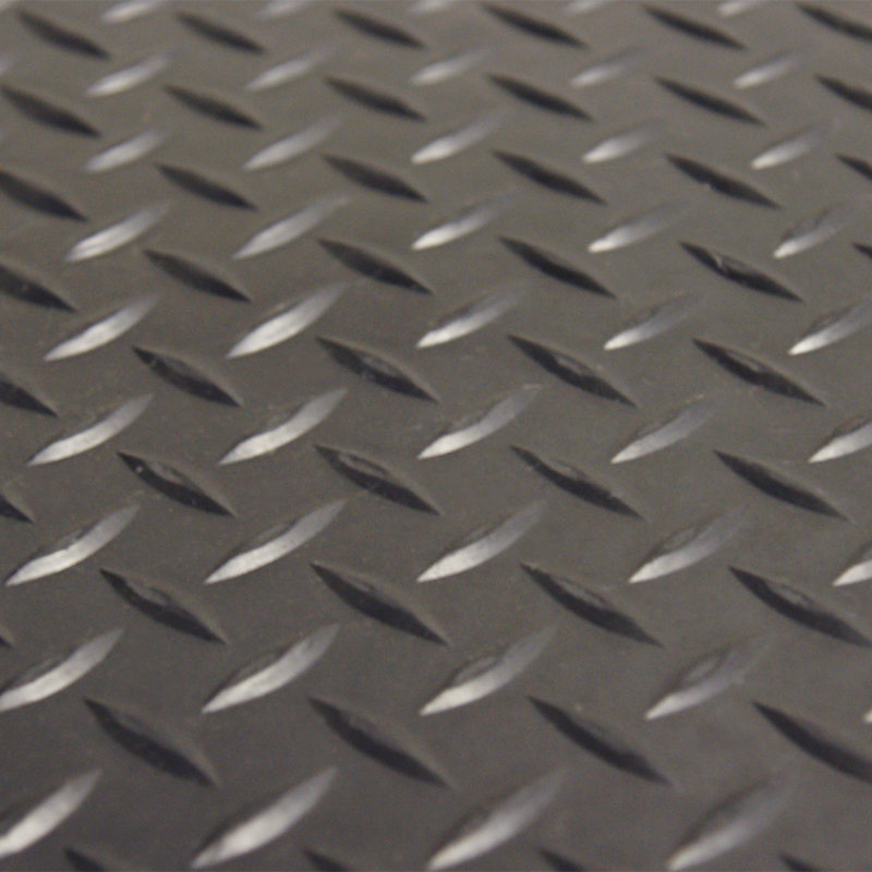 Rubber-Cal Diamond Plate 4 ft. x 1.5 ft. Black Rubber Flooring (6 sq. ft.) Rubber-Cal Diamond Plate 4 ft. x 1.5 ft. Black Rubber Flooring (6 sq. ft.)