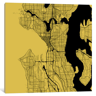 « seattle routes », impression sur toile tendue