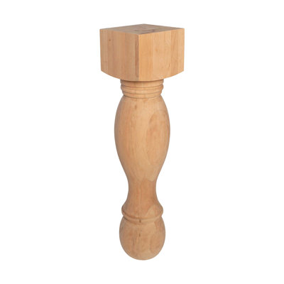 34-1/2in H x 8in Square Solid Wood Brandov Island Leg