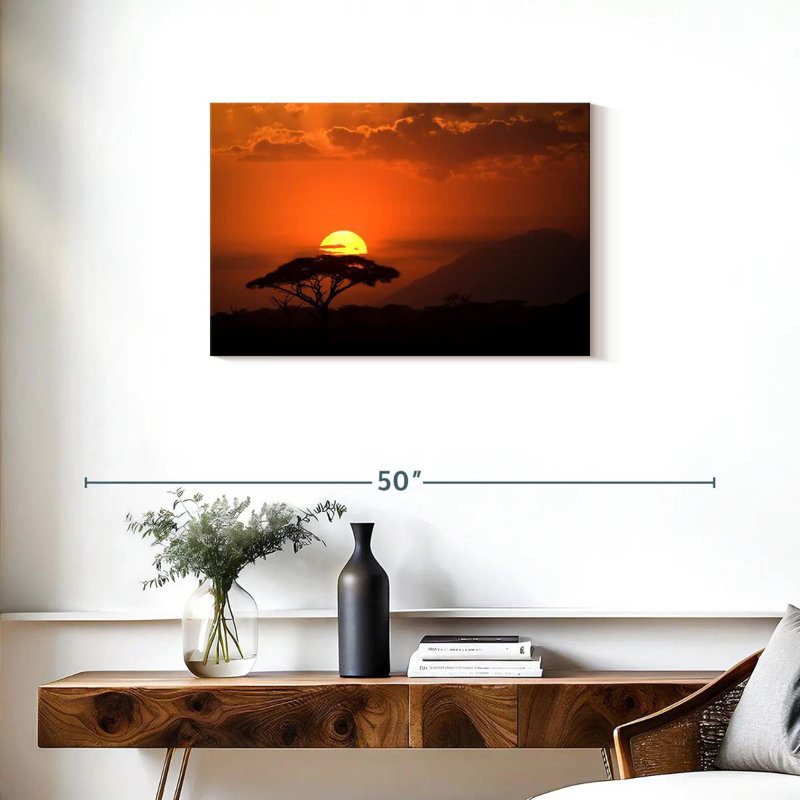 Alvord, coucher de soleil africain I, H 20 po x l 30 po