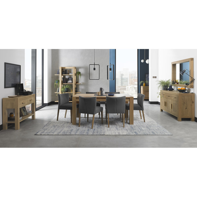 Caserta Extendable Oak Dining Table, Light Oak, 75cm H x 165cm W x 90cm D