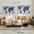 Aliaz Blue World Map On Wood-108166274