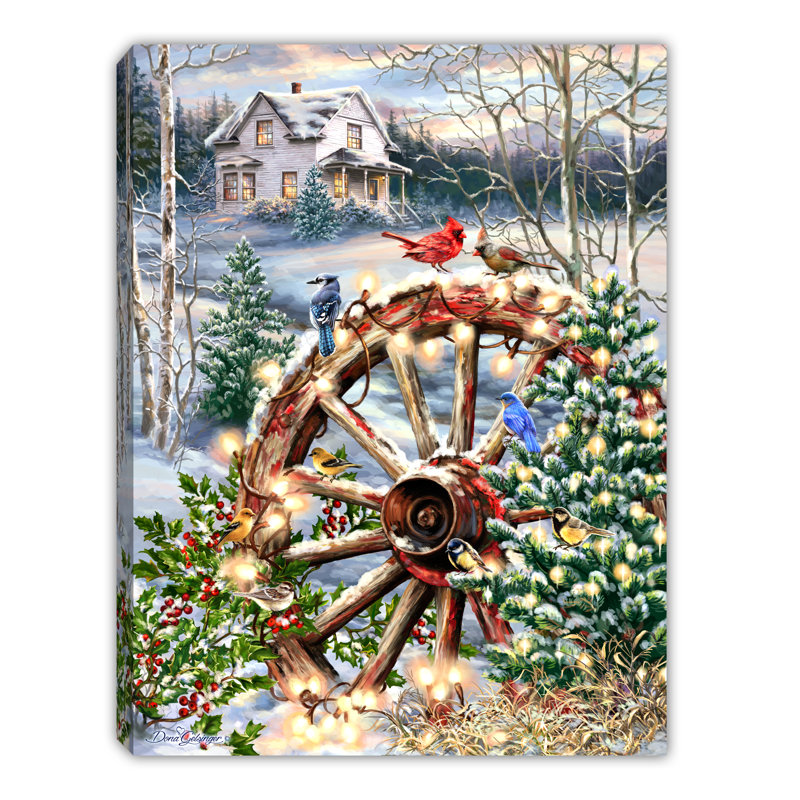 Mini fond de chevalet illuminé 8 x 6 Christmas in the Country