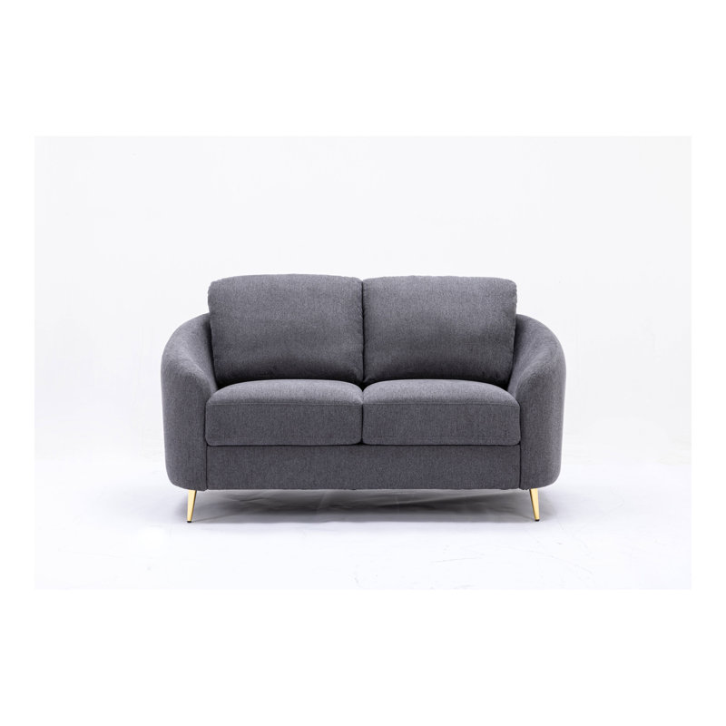Causeuse en lin gris yuina