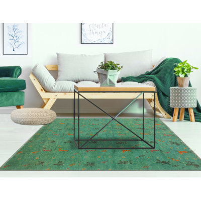 Durime One-of-a-Kind 4'1" X 5'10" 2022 Wool Area Rug Green