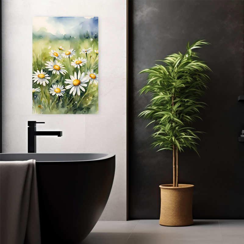 Art contemporain contemporain Aster Daisy, H 24 po x l 16 po