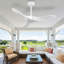 Ventilateur de plafond moderne blanc 36 pouces