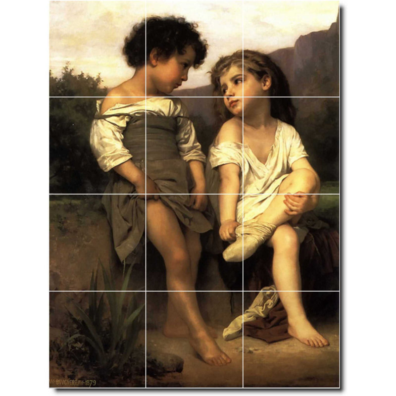 Carreau de céramique décorative 18 po x 24 po 6 po x 6 po, Enfants - 877