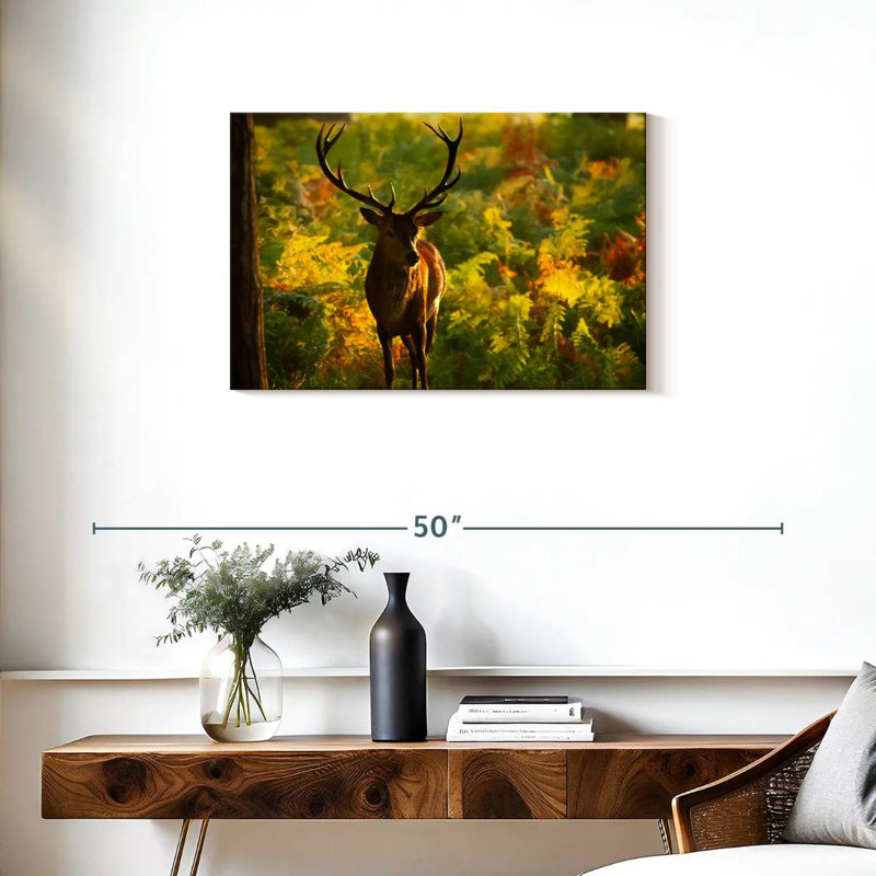 Cerf Brampt Autumn Woodland, H 20 po x l 30 po