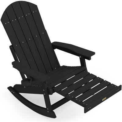 Chaise berçante d'extérieur surdimensionnée en plastique Adirondack