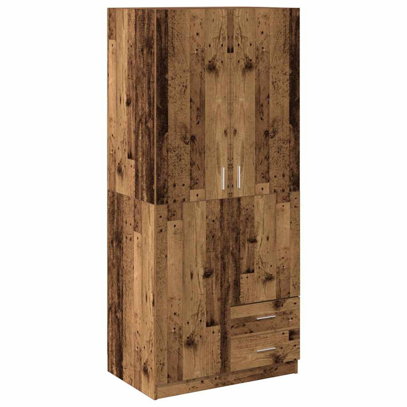 Andrin 2 Door Manufactured Wood Wardrobe, Old Wood