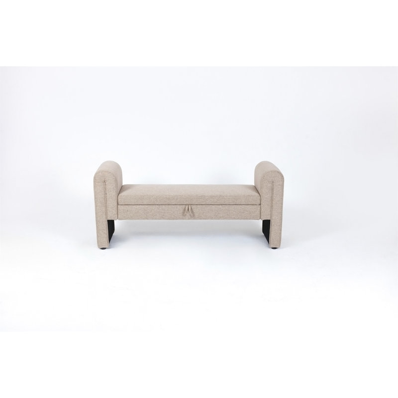 Banc de rangement de 60 pouces, Oatmeal, Oatmeal