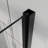 Frameless Glass Shower Door 1/4" (6Mm) Tempered Clear Glass Swing Shower Panel In Black Finish, Reversible Installation