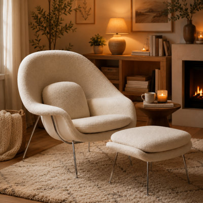 Ensemble de chaise longue et repose-pieds Averly