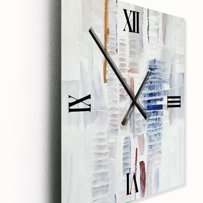 Peaceful Af après-midi, peinture abstraite minimale - Peinture abstraite horloge murale
