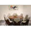 Vogue Lux Orange 61" Round Dining Set-1129307978-1114363436-1114363435