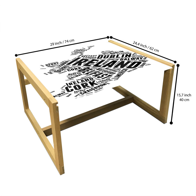 Jaking Sled Coffee Table, 62cm H x 74cm W x 40cm D