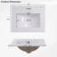 Petit meuble-lavabo moderne de 20 pouces avec lavabo en céramique - 20 * 14,5 * 33,3 pouces, rangement spacieux, 1 porte à fermeture douce-133416701