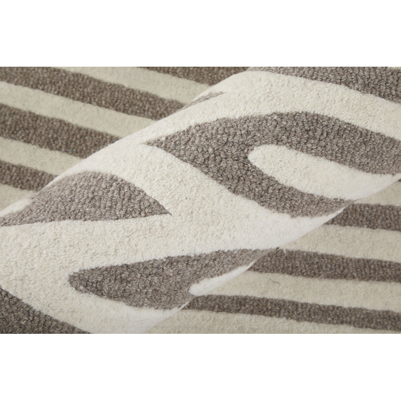 Kimball Transitional Abstract Taupe Area Rug, Rectangle 5' x 8'