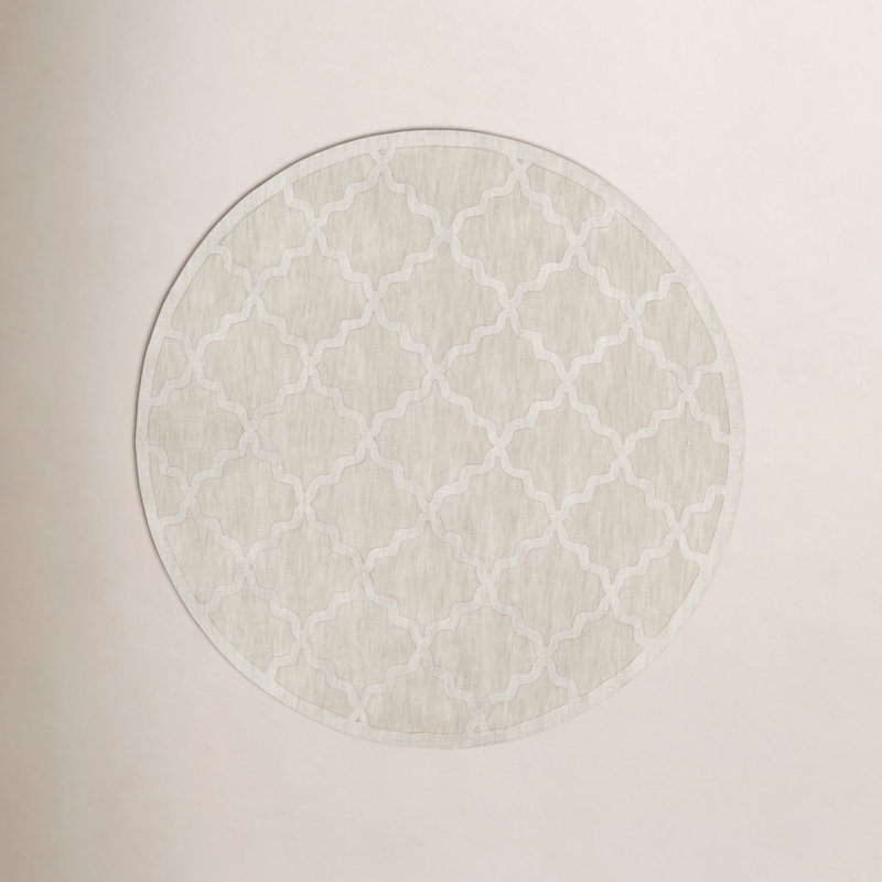 Romina Wool Geometric Indoor Rug, Round 7'9"