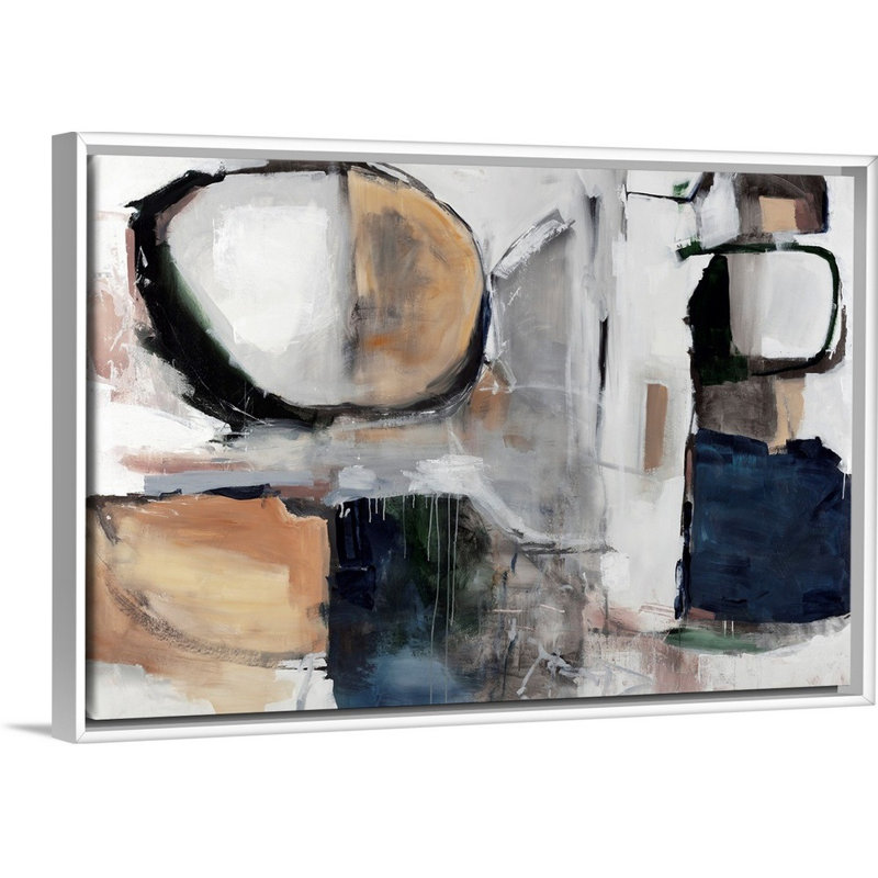 «Abstract Sound II» par Jodi Maas, reproduction d'art sur toile, H 22 po x l 32 po x P 1,75po, Cadre flottant blanc