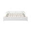 Lit de jour extensible en bois blanc avec lit gigogne - Lit d'invité peu encombrant pour chambre à coucher et salon-117496332