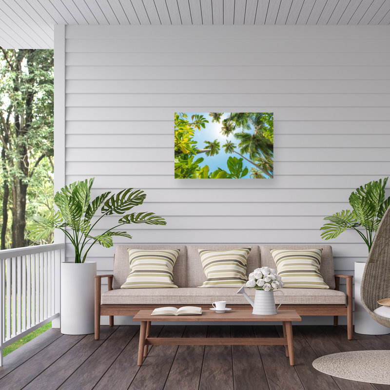 Rouleau de bologles tropicaux sur toile, H 22 po x l 32 po