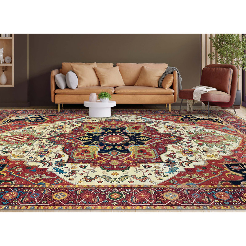 Elegant Wool Oriental Area Rug, Rectangle 8' x 10'