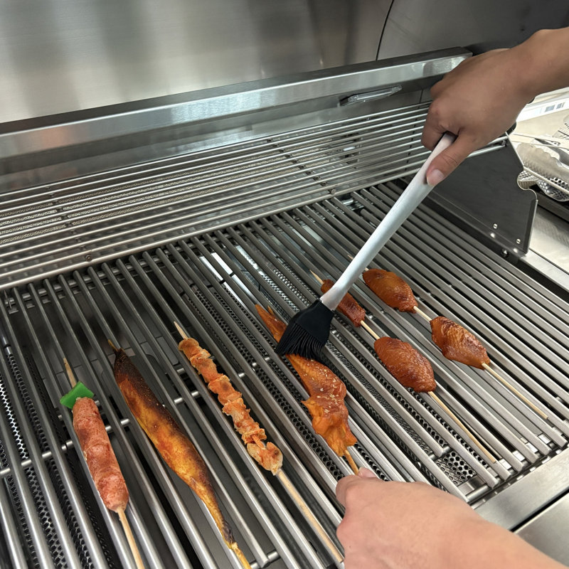 Ensemble d'outils pour barbecue robuste en acier inoxydable, accessoires pour barbecue, outils de barbecue, ensemble d'ustensiles avec spatule, trousse, brosse, toogs