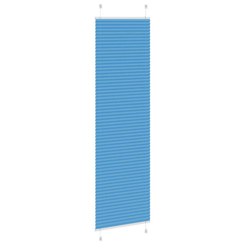 Room Darkening Pleated Shade, Blue, 55cmW x 200cmL