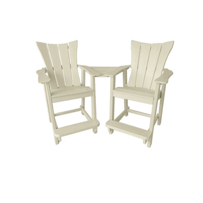 Ponemah Tall Patio Bar Stools Set with Table