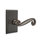 Scroll Privacy (Bed & Bath) Door Lever with Rectangle Rosette