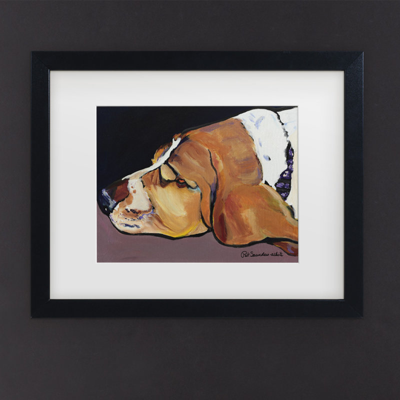 « farley », reproduction de peinture à l’acrylique sur toile, H 16 po x l 20 po x P 0,5 po, Cadre noir